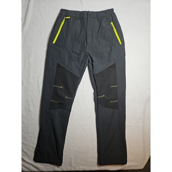 Men's Thermal Hiking Pants Softshell Waterproof Winter Outdoor Ski Snow Trousers - Picture 1 of 10